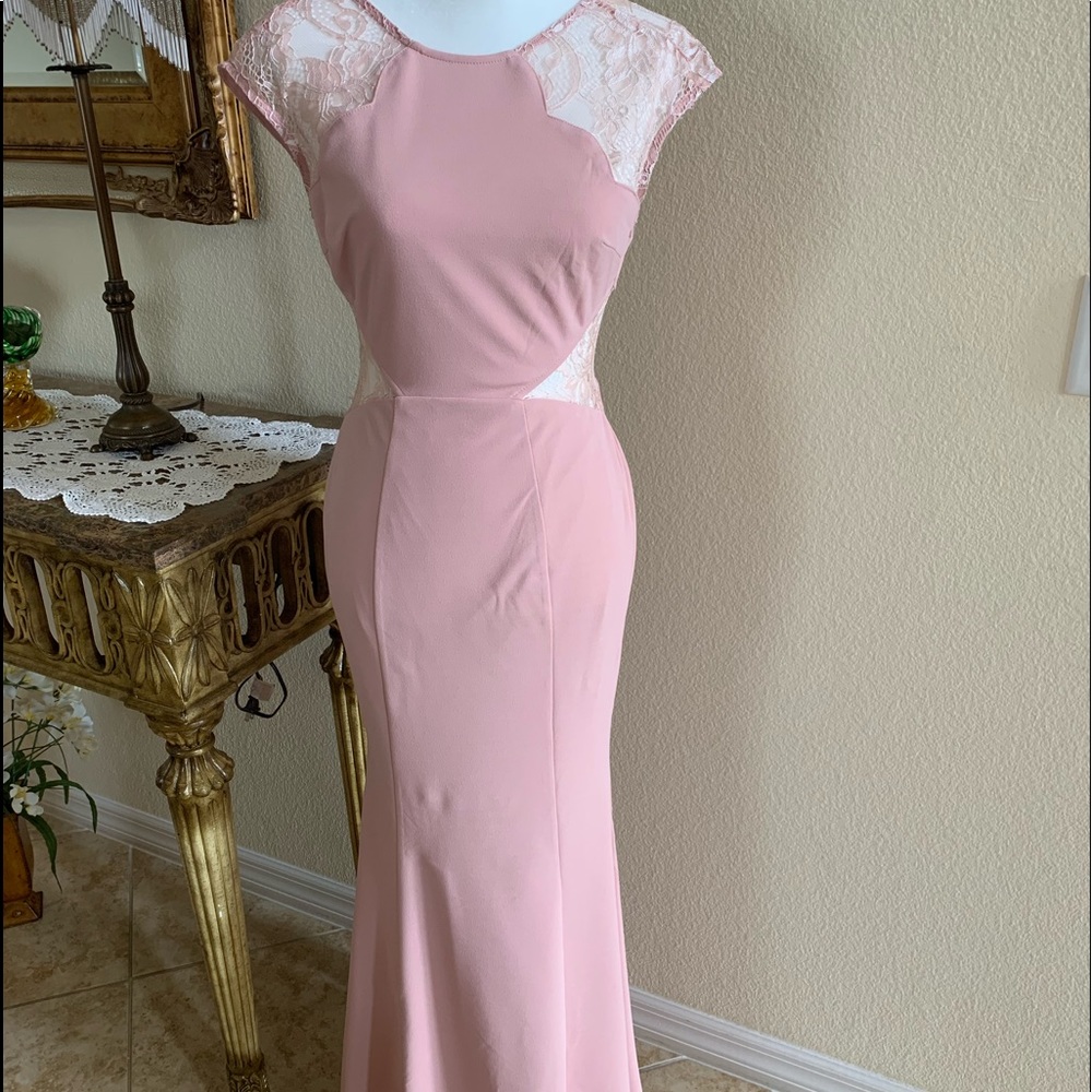 Maniju floor length rose dress Size S NWT